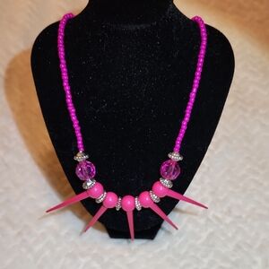 Pink Spike Statement Necklace - Women Jewelry